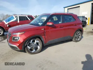 2024 Hyundai Venue Limited with VIN KMHRC8A33RU292833, listed as a Copart auction lot 53693115 with 2,252 mi miles and Salvage Title. Bid and sale history available at DreamBid. Image 1.