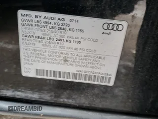 2015 Audi Q3 2.0T Prestige with VIN WA1GFCFSXFR002845, listed as a Copart auction lot 72222532 with 65,860 mi miles. Bid and sale history available at carsss.com. Image 13.
