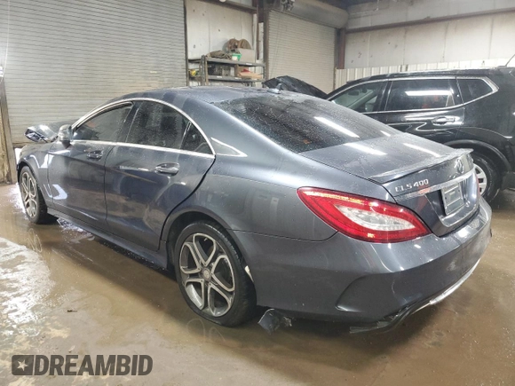 2015 Mercedes-Benz CLS 400 with VIN WDDLJ6HB8FA146478, listed as a Copart auction lot 48974385 with 123,916 mi miles and Salvage title. Bid and sale history available at DreamBid. Image 2.