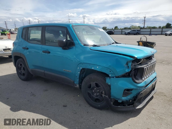 2020 Jeep Renegade Sport with VIN ZACNJAAB7LPL79566, listed as a Copart auction lot 57182895 with 34,599 mi miles and Salvage title. Bid and sale history available at DreamBid. Image 4.