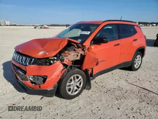 2017 Jeep Compass Sport with VIN 3C4NJCAB3HT690720, listed as a Copart auction lot 88251275 with 84,292 mi miles and Salvage Title. Bid and sale history available at carsss.com. Image 1.