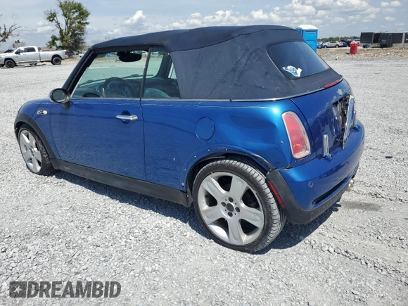 2006 MINI Convertible S with VIN WMWRH33566TK58973, listed as a Copart auction lot 51295575 with Not provided miles and Salvage title. Bid and sale history available at DreamBid. Image 2.