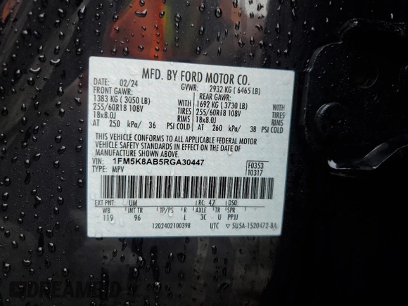 2024 Ford Police Interceptor Utility z VIN 1FM5K8AB5RGA30447, wystawiony jako Copart lot #43922145 z przebiegiem Nie podano mil oraz Szkody całkowita. Historia ofert i sprzedaży dostępna na DreamBid. Obrazek 13.