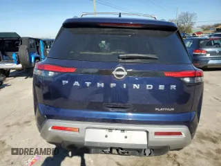 2022 Nissan Pathfinder Platinum with VIN 5N1DR3DH1NC219172, listed as a Copart auction lot 80288214 with 57,108 mi miles and Salvage title. Bid and sale history available at DreamBid. Image 6.
