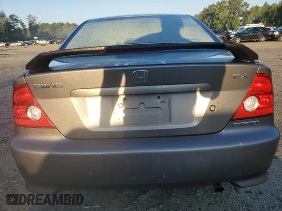 2005 Honda Civic Cpe EX with VIN 1HGEM22955L031091, listed as a Copart auction lot 73476834 with 142,771 mi miles and Clean Title. Bid and sale history available at carsss.com. Image 6.