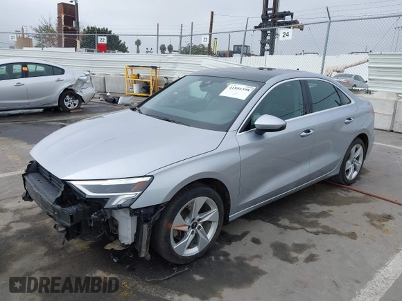 2023 Audi A3 Premium z VIN WAUAUDGY0PA143172, wystawiony jako IAAI lot #41881398 z przebiegiem 18 754 mil mil oraz . Historia ofert i sprzedaży dostępna na DreamBid. Obrazek 19.