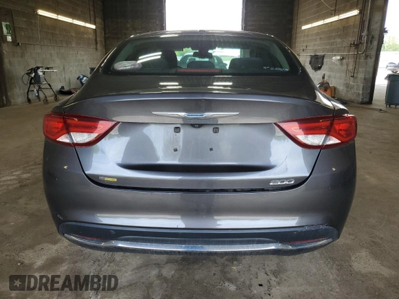 2015 Chrysler 200 Limited with VIN 1C3CCCAB0FN681282, listed as a Copart auction lot 59132615 with 90,577 mi miles and Salvage title. Bid and sale history available at DreamBid. Image 6.