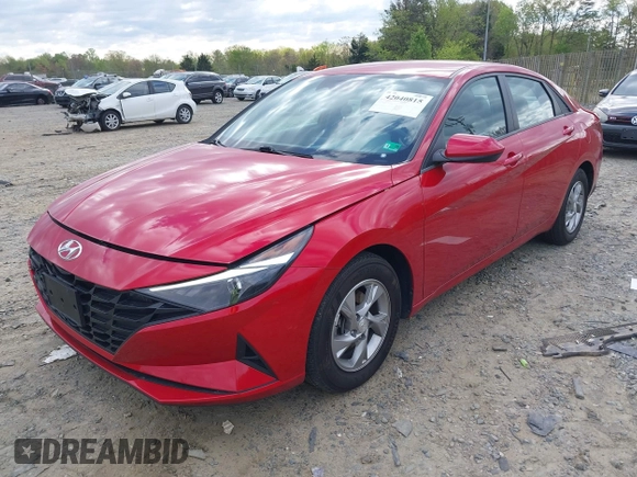 2022 Hyundai Elantra SE with VIN 5NPLL4AGXNH072597, listed as a IAAI auction lot 42040815 with 24,582 mi miles and . Bid and sale history available at DreamBid. Image 2.