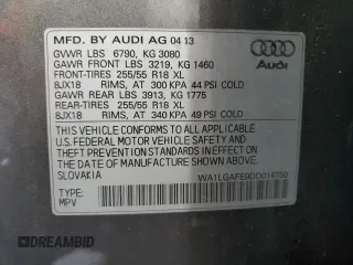 2013 Audi Q7 Premium Plus z VIN WA1LGAFE9DD014750, wystawiony jako Copart lot #60753335 z przebiegiem 130 109 mil mil oraz Czysty tytuł • Clean title. Historia ofert i sprzedaży dostępna na DreamBid. Obrazek 13.