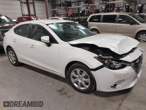 2016 Mazda Mazda3 i Sport with VIN 3MZBM1T71GM278339, listed as a IAAI auction lot 41129198 with 115,393 mi miles. Bid and sale history available at carsss.com. Image 1.