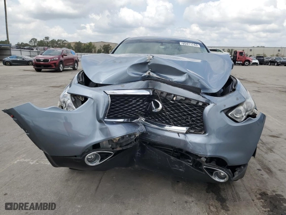 2017 Infiniti QX70 with VIN JN8CS1MU2HM142756, listed as a Copart auction lot 65471743 with 95,591 mi miles. Bid and sale history available at carsss.com. Image 5.