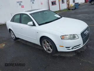 2007 Audi A4 2.0T with VIN WAUDF78E97A078089, listed as a IAAI auction lot 41693022 with 164,268 mi miles. Bid and sale history available at carsss.com. Image 1.
