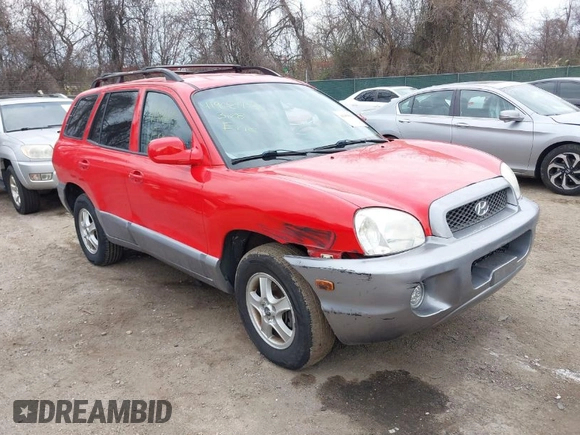2004 Hyundai Santa Fe GLS with VIN KM8SC13D24U724643, listed as a IAAI auction lot 41908475 with 82,656 mi miles. Bid and sale history available at carsss.com. Image 1.