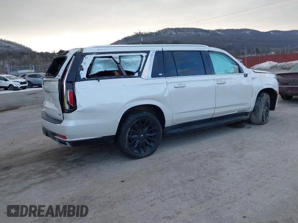 2021 Cadillac Escalade ESV Premium Luxury z VIN 1GYS4KKL5MR414354, wystawiony jako IAAI lot #41399443 z przebiegiem 35 701 mil mil oraz . Historia ofert i sprzedaży dostępna na DreamBid. Obrazek 4.
