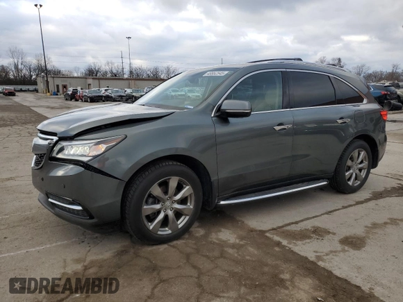 2016 Acura MDX w/Advance with VIN 5FRYD4H92GB023680, listed as a Copart auction lot 49952545 with 159,164 mi miles and Salvage Title. Bid and sale history available at carsss.com. Image 1.