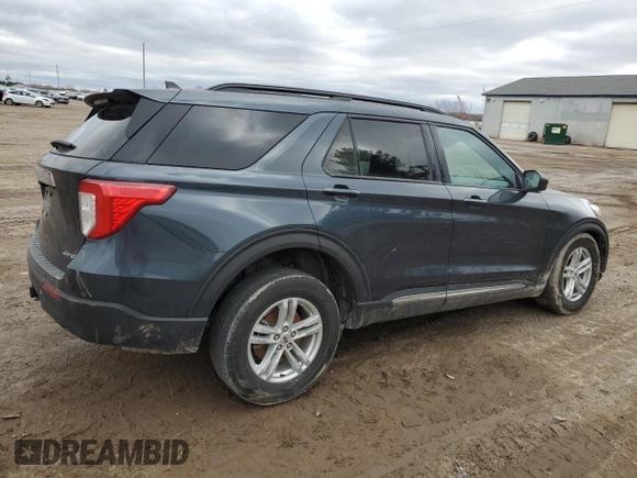 2023 Ford Explorer XLT with VIN 1FMSK8DH7PGC06589, listed as a Copart auction lot 51143865 with 23,614 mi miles and Salvage Title. Bid and sale history available at carsss.com. Image 3.