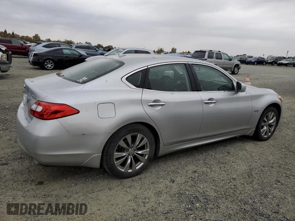 2012 Infiniti M Hybrid with VIN JN1EY1AP9CM910360, listed as a Copart auction lot 80273314 with 121,217 mi miles and Clean title. Bid and sale history available at DreamBid. Image 3.