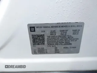 2020 GMC Terrain SLT с VIN 3GKALPEV7LL222281, выставлен на аукционе IAAI как лот 42441602 с пробегом 120 622 миль миль и . История ставок и продаж доступна на DreamBid. Изображение 9.