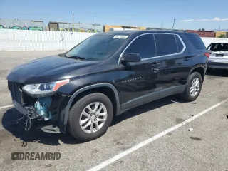2018 Chevrolet Traverse LS z VIN 1GNERFKW8JJ219758, wystawiony jako Copart lot #69723464 z przebiegiem 79 211 mil mil oraz Szkoda całkowita • Salvage title. Historia ofert i sprzedaży dostępna na DreamBid. Obrazek 1.