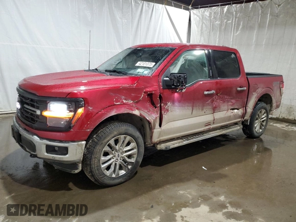 2024 Ford F-150 XLT with VIN 1FTEW3LPXRKE09347, listed as a Copart auction lot 42101375 with 2,301 mi miles and Salvage Title. Bid and sale history available at carsss.com. Image 1.