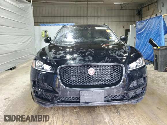 2019 Jaguar F-Pace 25t Prestige with VIN SADCK2FX7KA366367, listed as a Copart auction lot 47633855 with 34,847 mi miles and Salvage title. Bid and sale history available at DreamBid. Image 5.