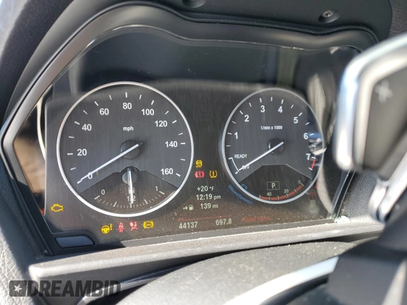 2017 BMW 2 Series M240i xDrive with VIN WBA2G3C3XHV986824, listed as a Copart auction lot 41474505 with 44,137 mi miles and Salvage Title. Bid and sale history available at carsss.com. Image 9.