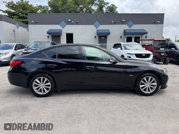 2017 Infiniti Q50 Premium with VIN JN1EV7AR8HM835199, listed as a Copart auction lot 63226895 with 46,714 mi miles and Salvage title. Bid and sale history available at DreamBid. Image 13.