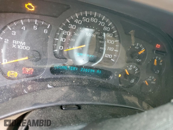 2005 Chevrolet Tahoe LS with VIN 1GNEC13V85J150327, listed as a Copart auction lot 50292595 with 216,194 mi miles and Non Repairable. Bid and sale history available at DreamBid. Image 8.