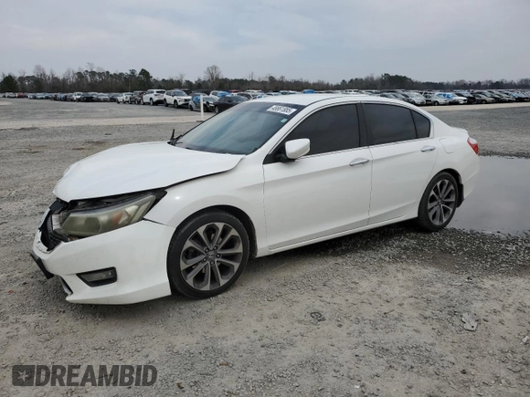 2014 Honda Accord Sedan Sport with VIN 1HGCR2F5XEA015559, listed as a Copart auction lot 48861885 with 215,965 mi miles and Salvage Title. Bid and sale history available at carsss.com. Image 1.