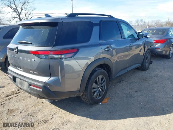 2024 Nissan Pathfinder SV with VIN 5N1DR3BC5RC253046, listed as a IAAI auction lot 41671743 with 14,916 mi miles. Bid and sale history available at carsss.com. Image 4.