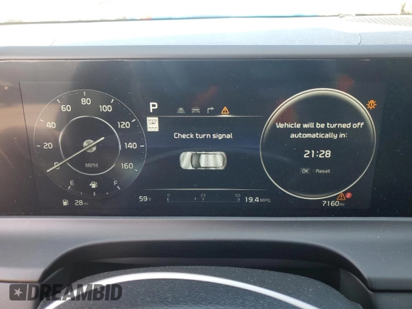 2024 Kia Seltos SX with VIN KNDETCA70R7600287, listed as a Copart auction lot 49093815 with 7,160 mi miles and Salvage title. Bid and sale history available at DreamBid. Image 9.