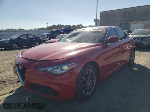 2018 Alfa Romeo Giulia with VIN ZARFAEDN7J7592845, listed as a Copart auction lot 66648432 with 26,834 mi miles. Bid and sale history available at carsss.com. Image 2.