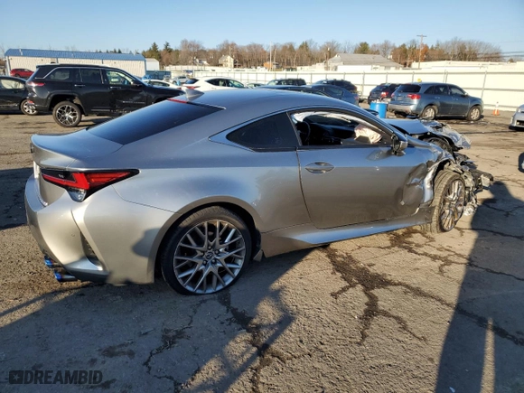 2021 Lexus RC with VIN JTHD85EC9M5006171, listed as a Copart auction lot 42245525 with 54,980 mi miles and Salvage Title. Bid and sale history available at carsss.com. Image 3.