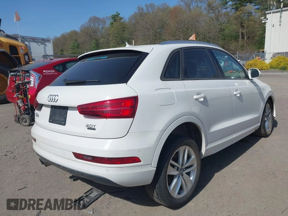 2017 Audi Q3 Premium with VIN WA1ECCFS9HR005867, listed as a IAAI auction lot 42144051 with 87,552 mi miles and . Bid and sale history available at DreamBid. Image 4.