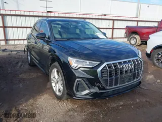 2022 Audi Q3 S line Premium Plus with VIN WA1EECF30N1033019, listed as a IAAI auction lot 41337139 with 22,659 mi miles. Bid and sale history available at carsss.com. Image 1.