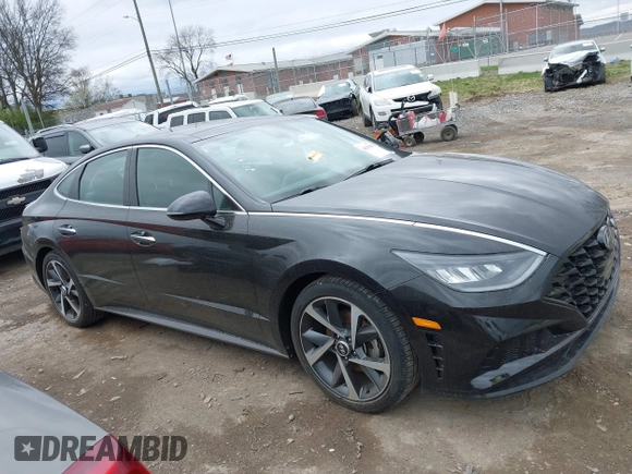 2021 Hyundai Sonata SEL Plus with VIN 5NPEJ4J21MH111126, listed as a IAAI auction lot 41833686 with 35,479 mi miles and . Bid and sale history available at DreamBid. Image 14.