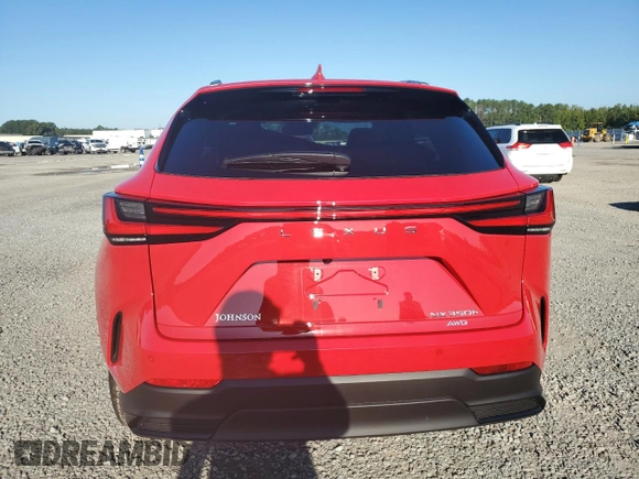 2025 Lexus NX 350h Luxury with VIN JTJHKCEZ6S2045132, listed as a Copart auction lot 73509094 with 8,709 mi miles and Salvage title. Bid and sale history available at DreamBid. Image 6.