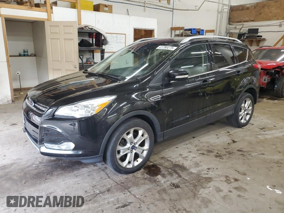 2015 Ford Escape Titanium with VIN 1FMCU9JX9FUA30970, listed as a Copart auction lot 41780275 with 106,114 mi miles and Salvage Title. Bid and sale history available at DreamBid. Image 1.