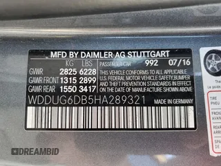 2017 Mercedes-Benz S 550e with VIN WDDUG6DB5HA289321, listed as a Copart auction lot 75888674 with 92,288 mi miles and Clean Title. Bid and sale history available at DreamBid. Image 12.