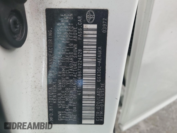 2007 Toyota Avalon XL z VIN 4T1BK36B67U224028, wystawiony jako Copart lot #60448275 z przebiegiem 189 732 mil mil oraz Nie do naprawy • Non repairable. Historia ofert i sprzedaży dostępna na DreamBid. Obrazek 12.