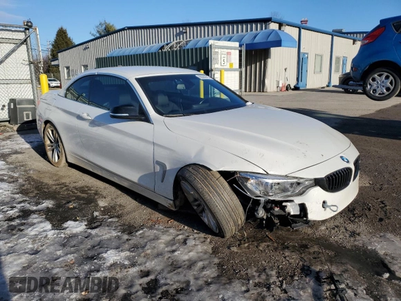 2015 BMW 4 Series 428i with VIN WBA3V7C54FP772674, listed as a Copart auction lot 88060515 with 95,980 mi miles and Salvage Title. Bid and sale history available at carsss.com. Image 4.