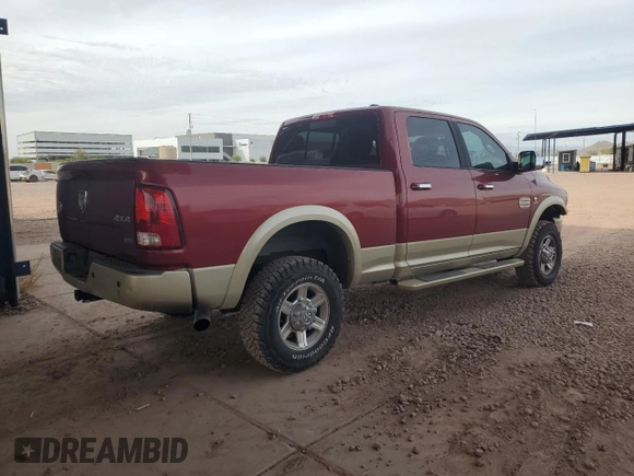2012 Ram 2500 Laramie Longhorn with VIN 3C6UD5GL7CG301830, listed as a Copart auction lot 81342604 with 427,889 mi miles and Salvage Title. Bid and sale history available at carsss.com. Image 3.