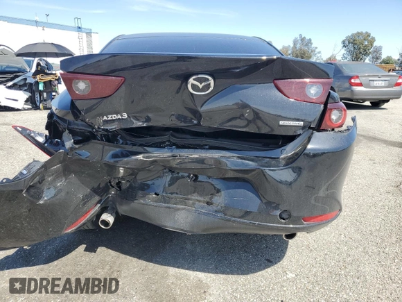 2025 Mazda 3 S with VIN 3MZBPAAM0SM453639, listed as a Copart auction lot 48355455 with 3,589 mi miles and Salvage Title. Bid and sale history available at DreamBid. Image 6.