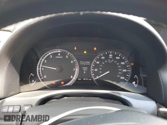 2015 Lexus GS 350 with VIN JTHCE1BL0FA004157, listed as a Copart auction lot 56541985 with 98,151 mi miles and Clean Title. Bid and sale history available at DreamBid. Image 9.