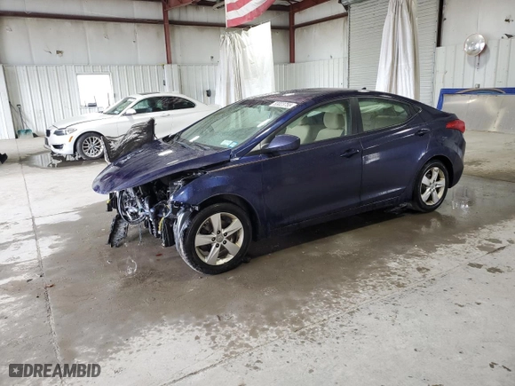 2013 Hyundai Elantra GLS with VIN 5NPDH4AE1DH455122, listed as a Copart auction lot 53023755 with 0 mi miles and Salvage Title. Bid and sale history available at carsss.com. Image 1.