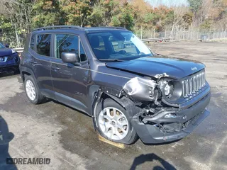 2017 Jeep Renegade Latitude with VIN ZACCJABB3HPF84074, listed as a IAAI auction lot 41867396 with 65,323 mi miles. Bid and sale history available at carsss.com. Image 1.