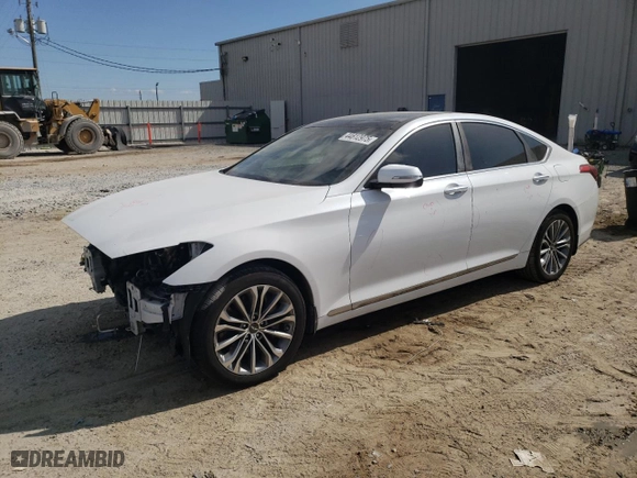 2016 Hyundai Genesis 3.8L with VIN KMHGN4JE1GU143877, listed as a Copart auction lot 44812975 with 107,608 mi miles and Salvage Title. Bid and sale history available at carsss.com. Image 1.