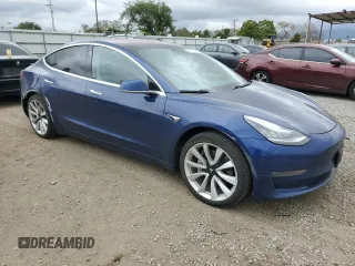 2018 Tesla Model 3 Long Range Battery with VIN 5YJ3E1EA3JF024835, listed as a Copart auction lot 53510345 with 197,560 mi miles and Salvage Title. Bid and sale history available at DreamBid. Image 4.