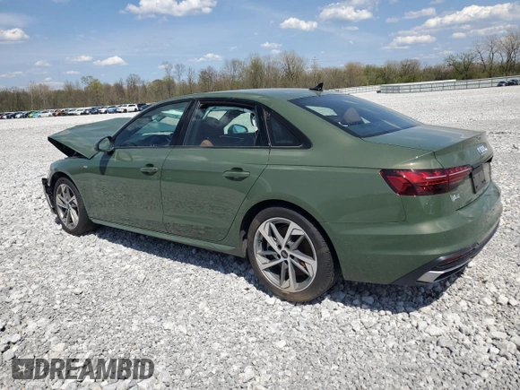2025 Audi A4 S line Premium Plus with VIN WAUEAAF48SN000964, listed as a Copart auction lot 54632825 with 9,912 mi miles and Salvage Title. Bid and sale history available at DreamBid. Image 2.