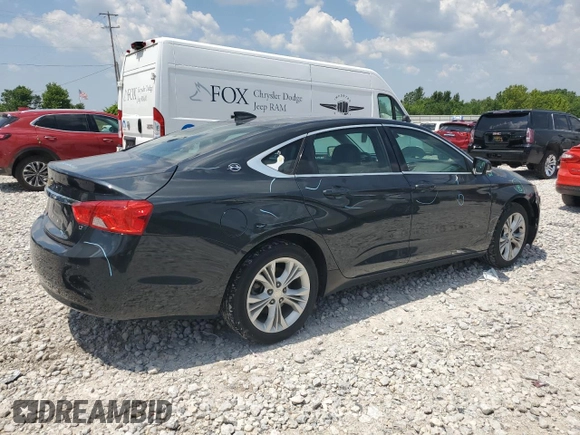 2015 Chevrolet Impala LT with VIN 2G1115SL8F9191938, listed as a Copart auction lot 62836805 with 168,658 mi miles and Clean title. Bid and sale history available at DreamBid. Image 3.